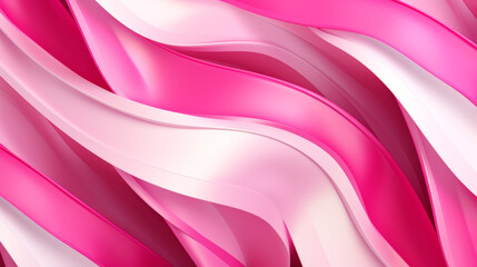 Obraz premium A pink and white striped background with a pink and white ribbon