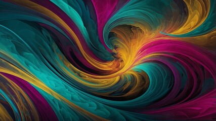 Obraz premium minimal abstract background with a serene palette of soft pastels like blush pink, mint green, and light beige, creating a calm and sophisticated atmosphere. Simple geometric shapes such as clean line