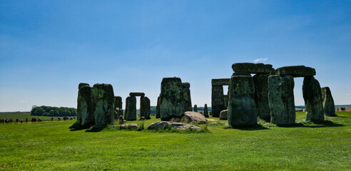Stonehenge under a Clear Blue Sky