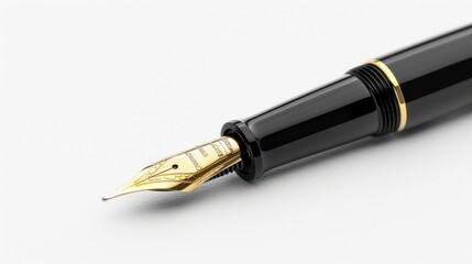 Isolated fountain pen on a white background