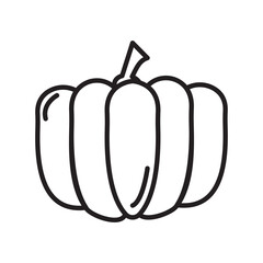 Seasonal Pumpkin Icon Ideal for Halloween Decorations