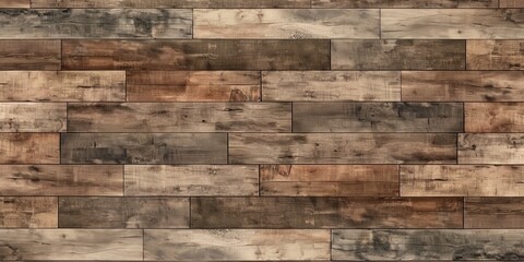 Fototapeta premium Brown wood effect floor with wood beam structure. Background image