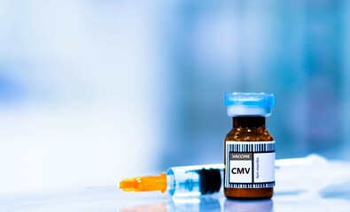 Vaccine bottles and syringes for injection preventing cytomegalovirus (CMV).