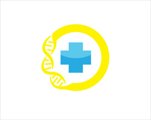 Fototapeta premium circle dna health logo designs for medical service