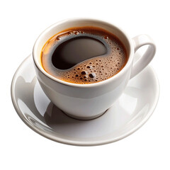Fototapeta premium A cup coffee isolated on Transparent background.