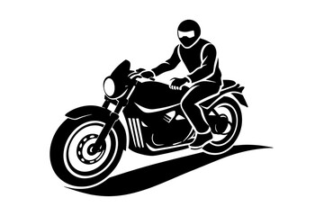 motorcycle bike silhouette vector illustration