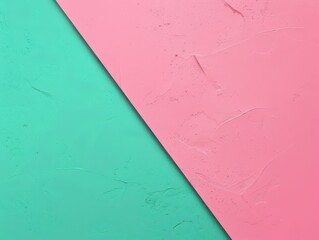 Fototapeta premium Abstract geometric design with pink and teal diagonal lines. Suitable for modern backgrounds and graphic elements.