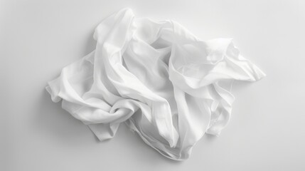 Cotton napkin folded on a white surface