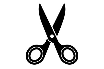 scissors icon silhouette vector illustration