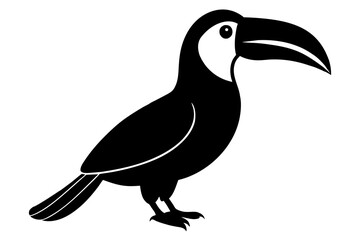 toucan bird silhouette vector illustration