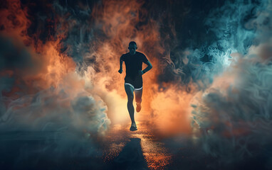 Sunset Silhouette: Woman by the Ocean