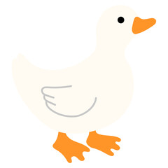 cute white duck illustration