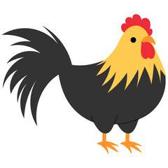happy rooster illustration