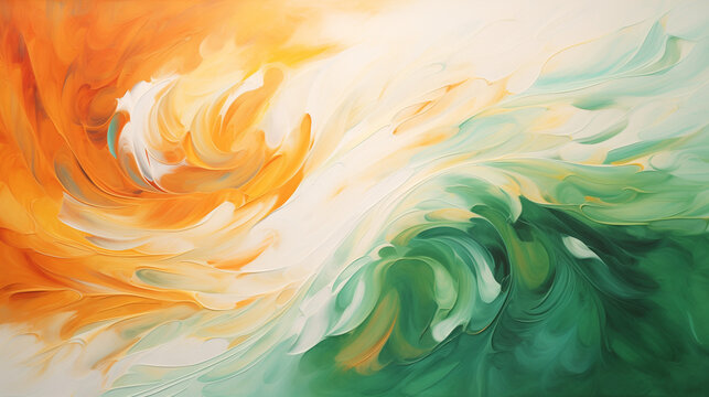 tricolor of indian flag watercolor background