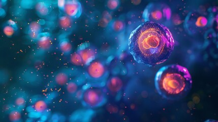 Fluorescent microscopy image highlighting the involvement of nitric oxide in immune cell communication
