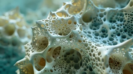 A threedimensional reconstruction image revealing the intricate structure of a mature autophagosome filled with degraded cellular components