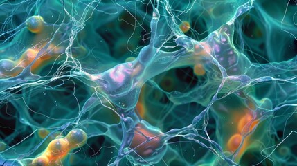 A matrix of channels between cells allowing for the passage of signals and nutrients between them