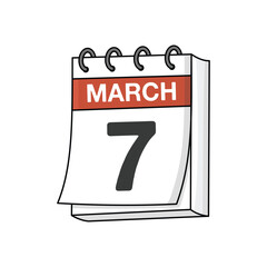 White day calendar vector design