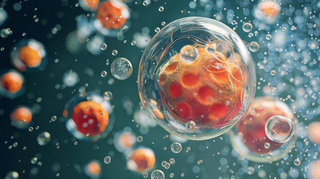 A highresolution image of a somatic cell nuclear transfer technique being used for theutic cloning in regenerative medicine