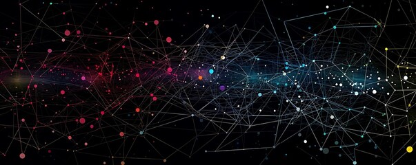 abstract connection background with network lines and dots