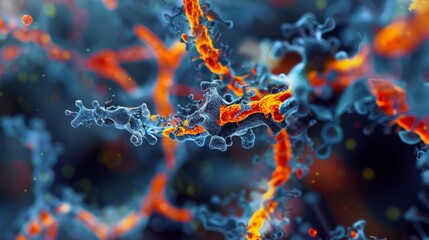 An electron micrograph displaying the intricate structure of a microRNA with its distinct stemloop structure essential for its function