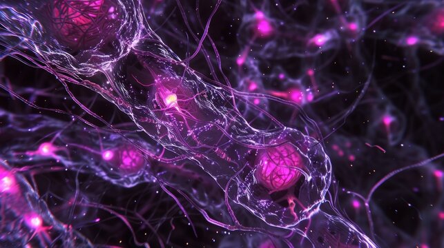 Dense network of interconnected cells exchanging paracrine signals to regulate their activities