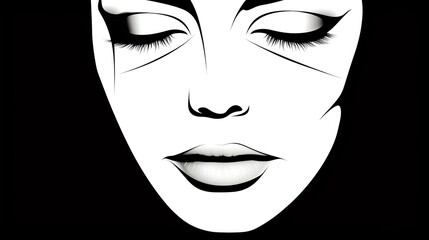 Simple line drawing of a face