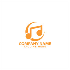 music video logo design. music wave equalizer combine
