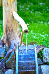 Wasserrad Nähe Alplochschlucht im Ebniter Tal in Dornbirn (Vorarlberg, Österreich)

