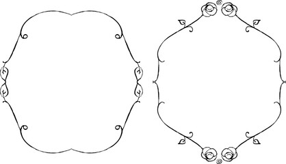 vector frames black on a white background