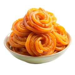 Fototapeta premium Jalebi sweet isolated on transparent background.