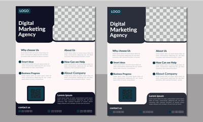 Corporate business flyer template design set with blue, gray color . Creative Business Flyer || Premium Vector Design and get this Professional Your Business Flyer template.