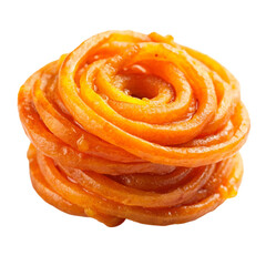 Fototapeta premium Jalebi sweet isolated on transparent background.
