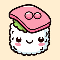 Cute and Kawaii Sushi Cartoon