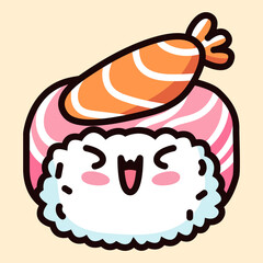Cute and Kawaii Sushi Cartoon