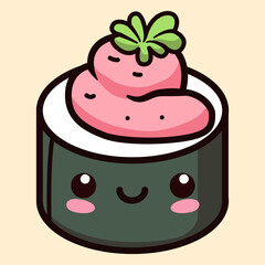 Cute and Kawaii Sushi Cartoon