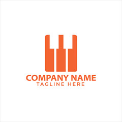 Simple music logo icon design
