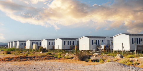 group of bungalows