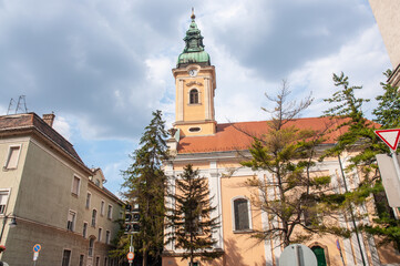 Obraz premium Saint Nicholas Serbian Orthodox Church in Szeged Hungary.