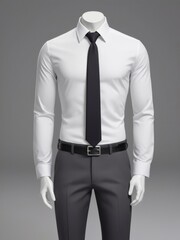 a classic white dress shirt with a slim fit design