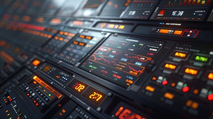 Obraz premium Comprehensive Financial Market Instruments Spectrum, including stocks, bonds, derivatives, and commodities. Financial statistic graphics background.