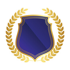 Obraz premium Golden Shield With Laurel Wreath