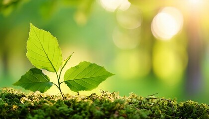 Close up of nature view green leaf on blurred greenery background under sunlight with bokeh and copy space using as background natural plants landscape, ecology wallpaper or cover