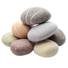 Zen piedras isolated on transparent background.