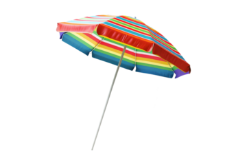 Colorful Striped Beach Umbrella