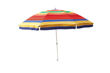 Obraz premium Colorful Striped Beach Umbrella