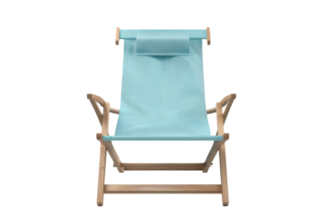 Top View of a Blue Wooden Folding Chair