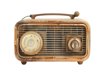 Vintage Radio isolated on white background