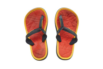 Fototapeta premium Red and Yellow Flip Flops