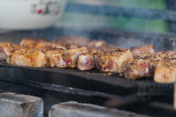 meat on the grill